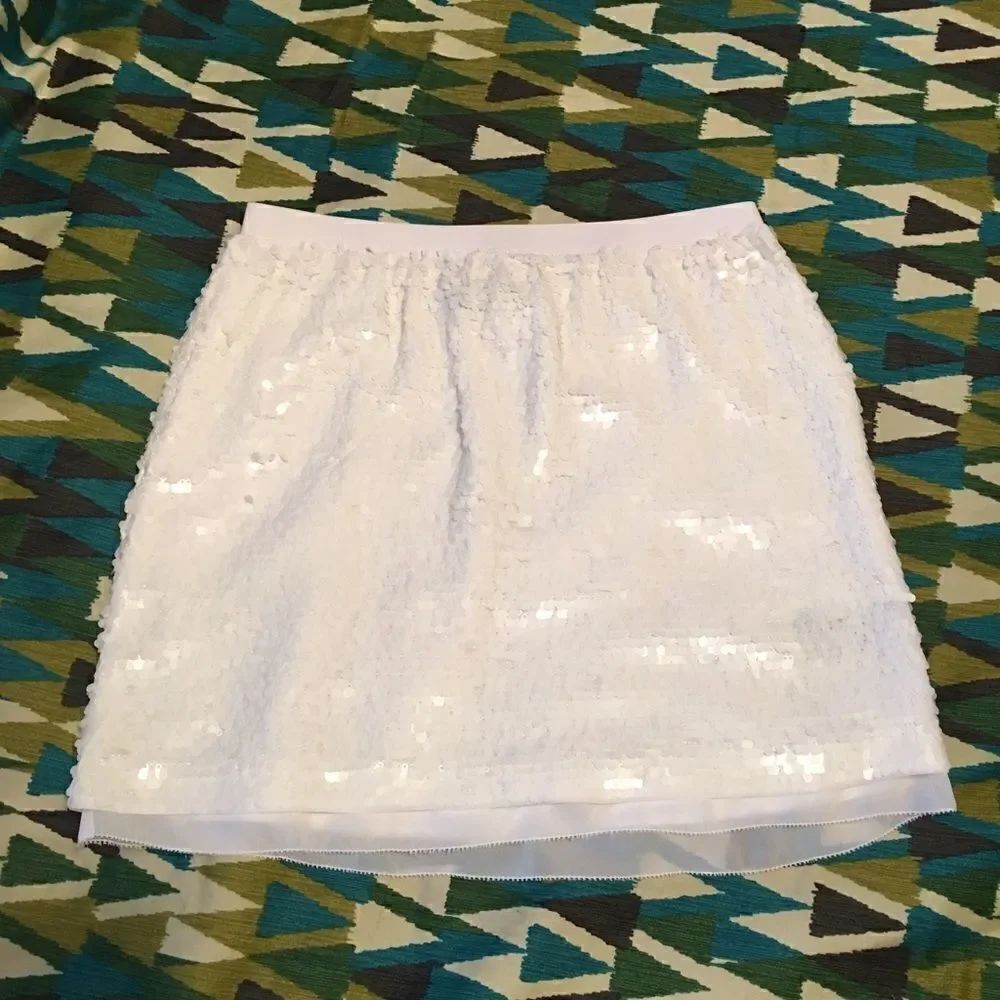 020 Kenneth Cole Disco Barbie Winter Party Paillette Mini Skirt sz XS